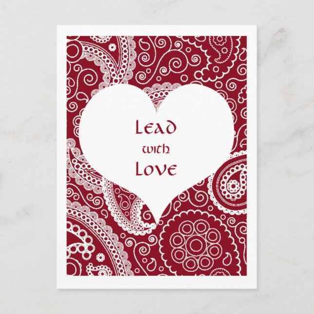 Lead with Love Postcard (Front)
