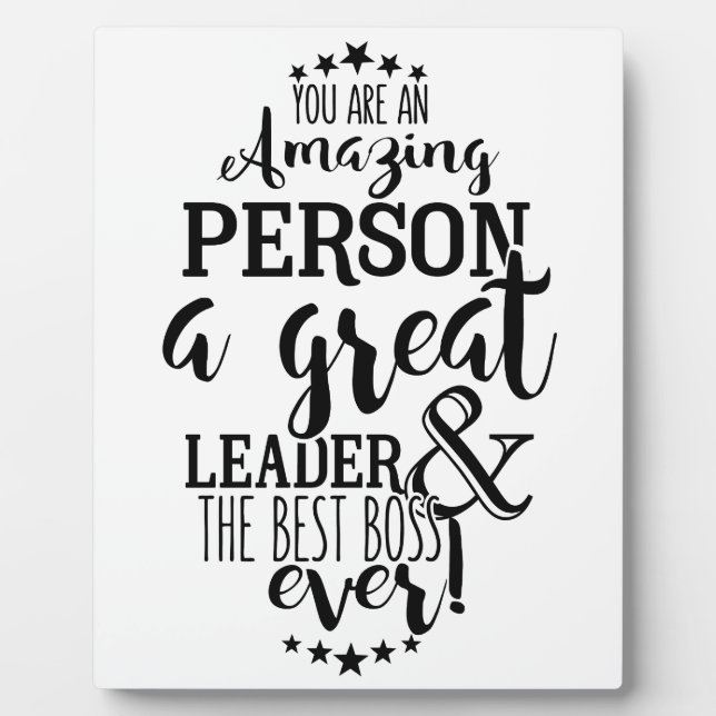 leader boss thank  you plaque (Front)