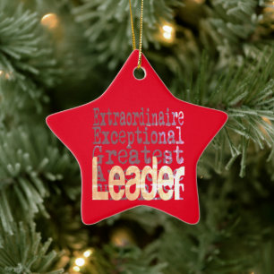 Leader Extraordinaire Ceramic Tree Decoration