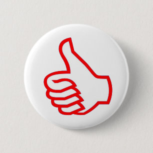Leader  MOTIVATIONAL Tools :  THUMBSUP 6 Cm Round Badge