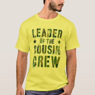 LEADER OF THE COUSIN CREW Camo Funny Grandma Grand T-Shirt