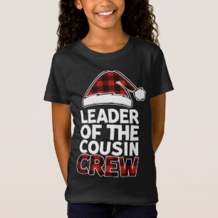 Leader of the Cousin Crew Christmas Buffalo Red Pl T-Shirt