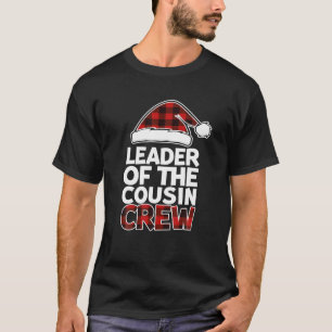 Leader Of The Cousin Crew Christmas Buffalo Red T-Shirt
