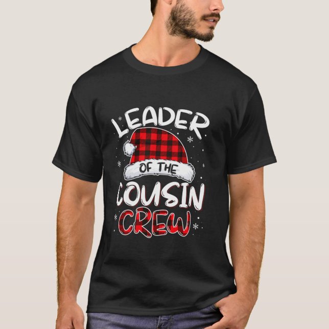 Leader of the Cousin Crew Pyjamas Funny Xmas Buffa T-Shirt (Front)