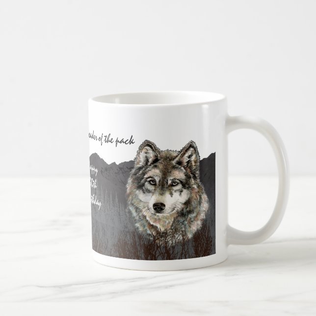 Leader of the Pack 30th Birthday Humour Wolf 30th Coffee Mug (Right)