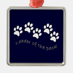 Leader of the Pack Dog Lover's Metal Tree Decoration
