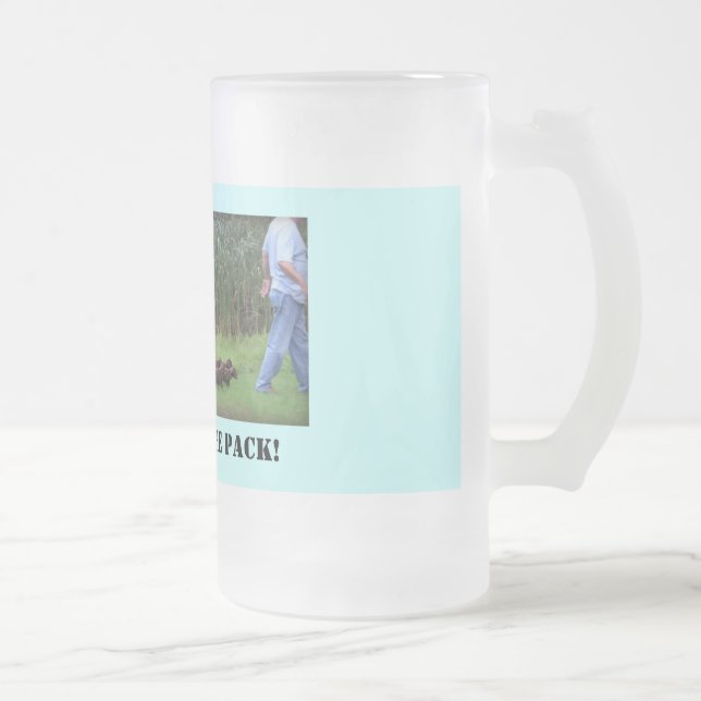 Leader of the Pack Frosted Glass Beer Mug (Right)