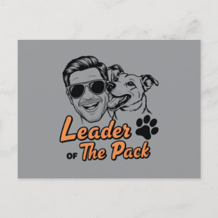 Leader of The Pack Postcard - Dog Dad Father's Day
