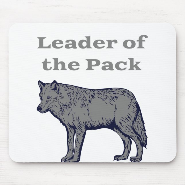 Leader of the Pack Wolf Mouse Mat (Front)