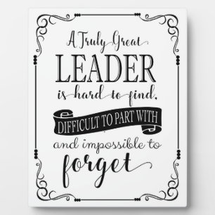 Leader thank you plaque