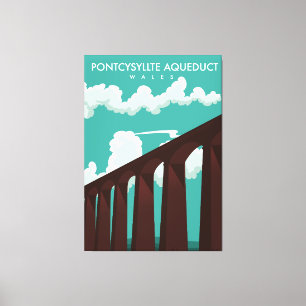 Leaderfoot Viaduct Scotland travel poster Canvas P Print