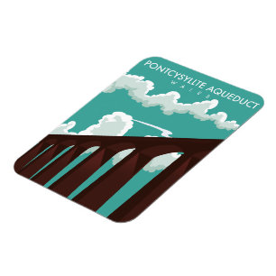 Leaderfoot Viaduct Scotland travel poster Magnet