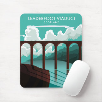 Leaderfoot Viaduct Scotland travel poster Mouse Mat