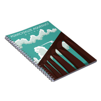Leaderfoot Viaduct Scotland travel poster Notebook