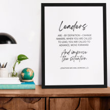 Leaders Are By Definition Change Makers