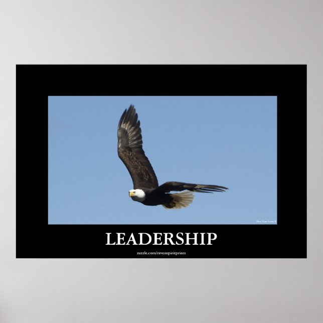 LEADERSHIP Bald Eagle Motivational Poster (Front)