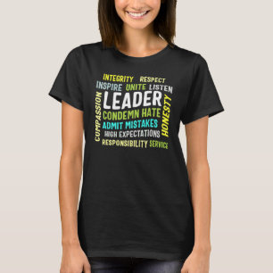 Leadership Leader Integrity Unite Cottagecore Insp T-Shirt