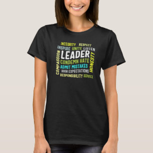 Leadership Leader Integrity Unite Cottagecore Insp T-Shirt