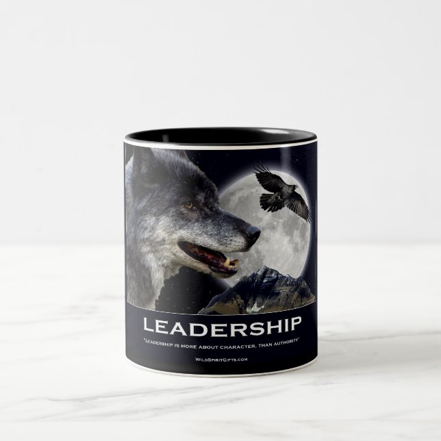 Leadership Motivational Gifts Two-Tone Coffee Mug (Center)