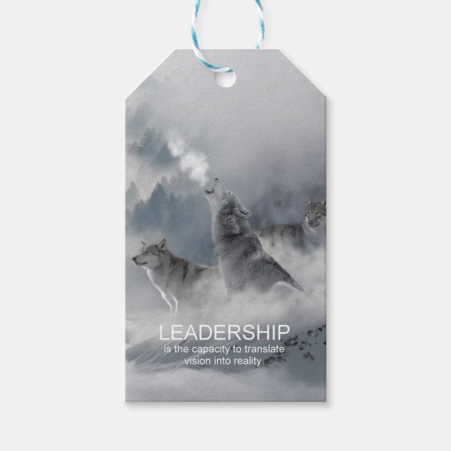 leadership motivational inspirational quote gift tags (Front)