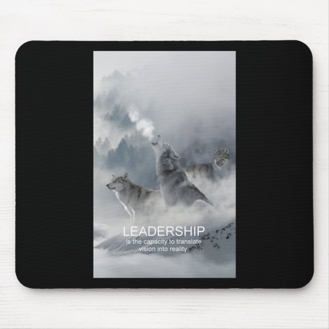 leadership motivational inspirational quote mouse mat (Front)