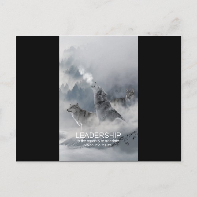 leadership motivational inspirational quote postcard (Front)