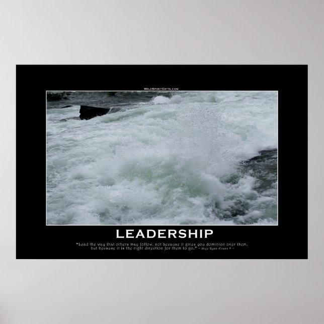 LEADERSHIP River Rapids Motivational Photo Print (Front)