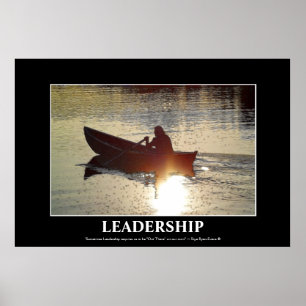 LEADERSHIP Rowing Motivational Art Poster