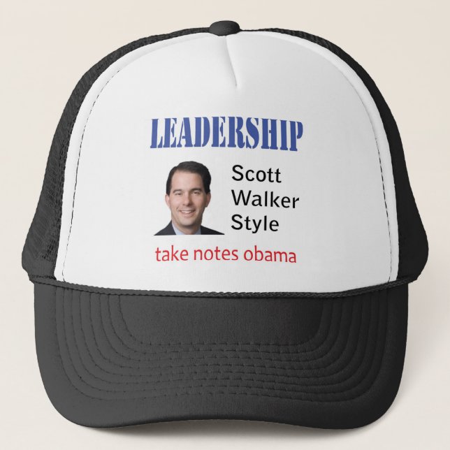 Leadership: Scott Walker style Trucker Hat (Front)