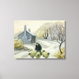 Leading the Sheep Canvas Print
