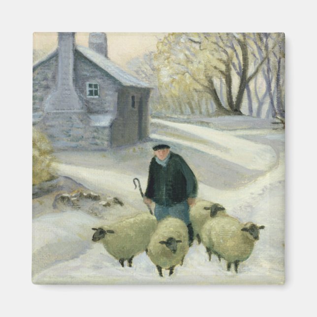 Leading the Sheep Magnet (Front)
