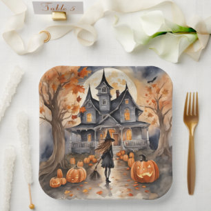 Leading The Way Witch AI Generated  Paper Plate