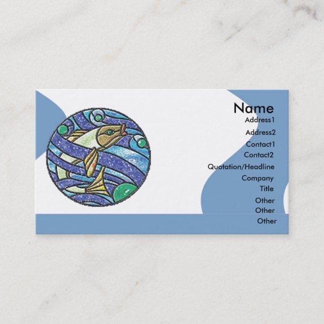 Leadlight Fish Business Card (Front)