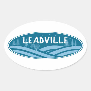 Leadville Colorado Outdoors Oval Sticker