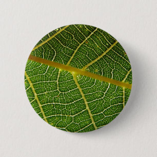 Leaf 6 Cm Round Badge