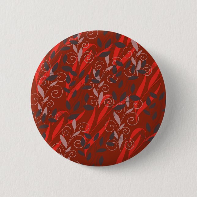 leaf 6 cm round badge (Front)