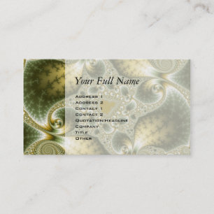 Leaf And Gold - Fractal Art Business Card