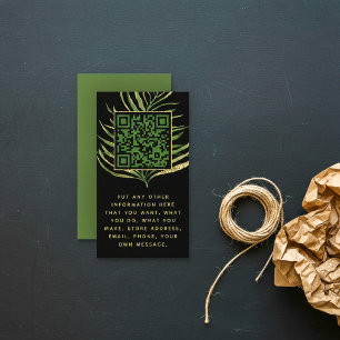 Leaf and QR Code insert for customer orders.