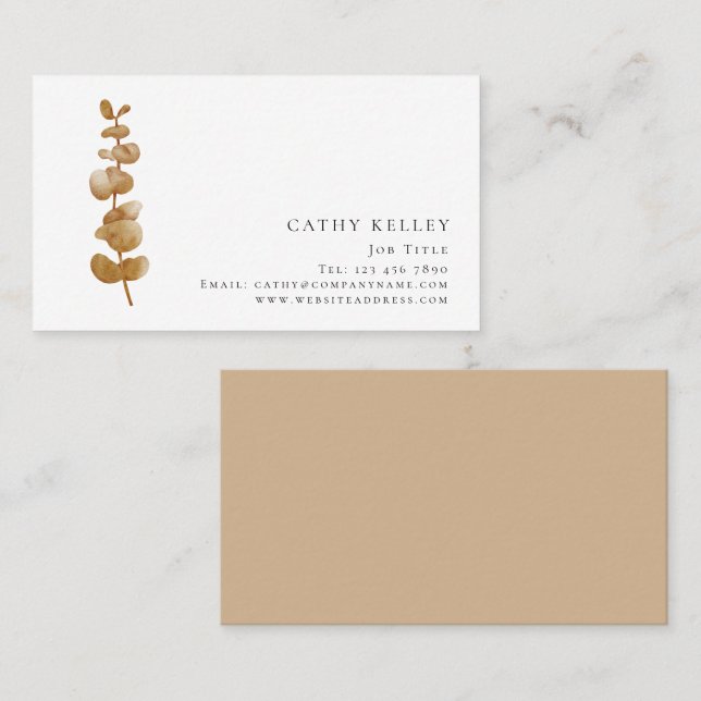 Leaf Any Profession Business Card (Front/Back)