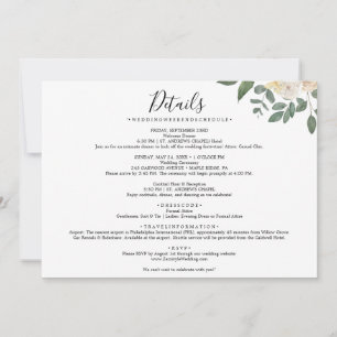 Leaf Back Simple Wedding Invitation