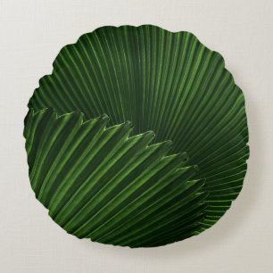 Leaf Background Round Cushion