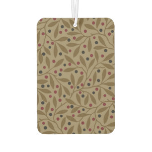 Leaf Berry Classic Colourful Pretty Pattern Art Car Air Freshener