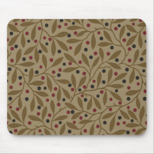 Leaf Berry Classic Colourful Pretty Pattern Art Mouse Mat