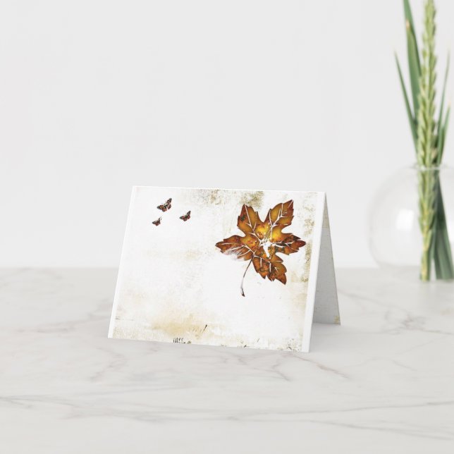 leaf blank note card (Front)