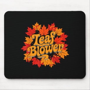 Leaf Blower Autumn Season Falling Leaves Cleanup G Mouse Mat