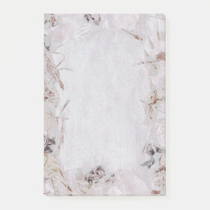 Leaf border letter papers writing nature post-it notes