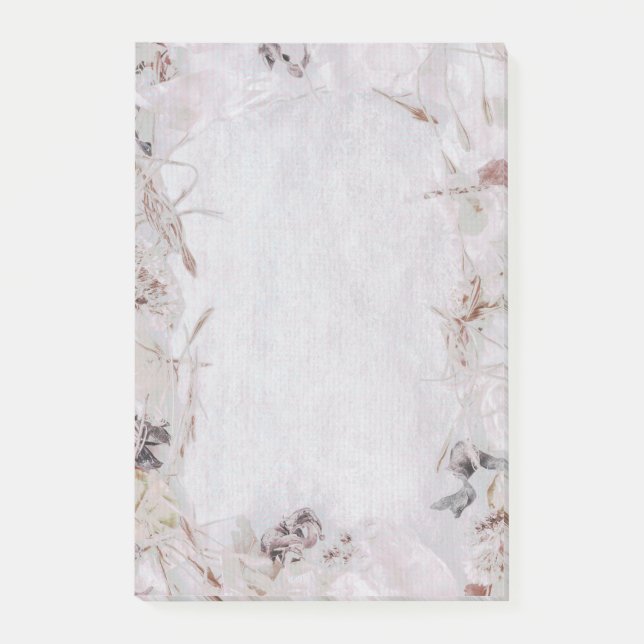 Leaf border letter papers writing nature post-it notes (Front)