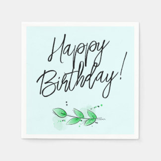 Leaf Botanical Birthday Napkin