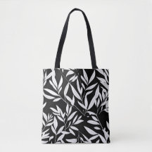 Leaf botanical print tote bag pattern