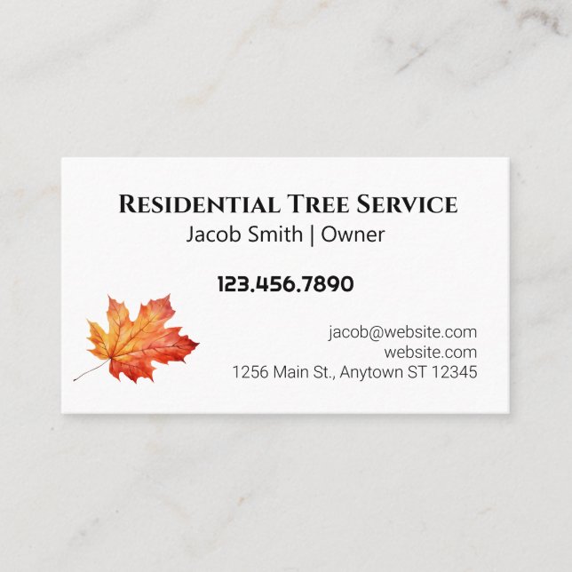 Leaf Business Card (Front)